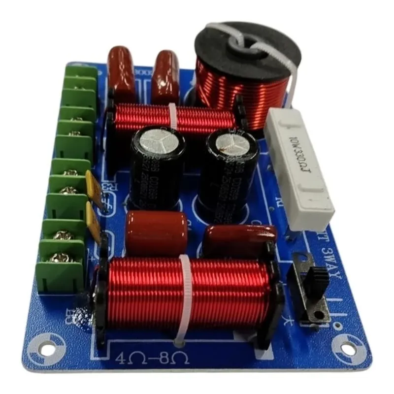 Mạch phân tần 3 đường tiếng bass treble trung  công suất 250W phù hợp loa 8 -12 inch có công tắc tăng âm treble