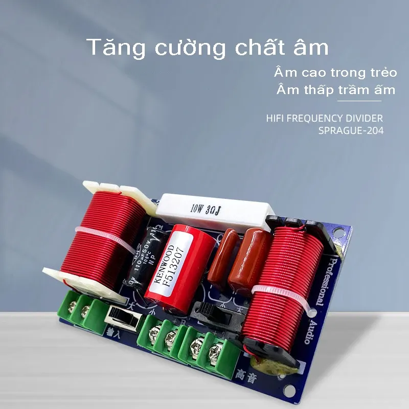 Mạch phân tần WEAH-204 phân tần bass treble âm thanh HIFI công suất 250w có công tắc điều chỉnh âm