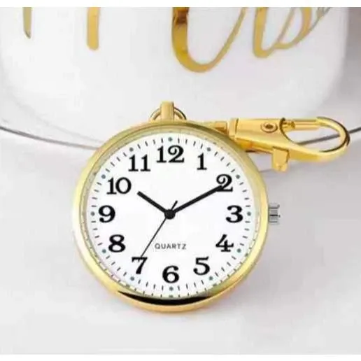 Móc Khóa Đồng Hồ Mini treo cặp xách balo quấn áo thời trang vintage