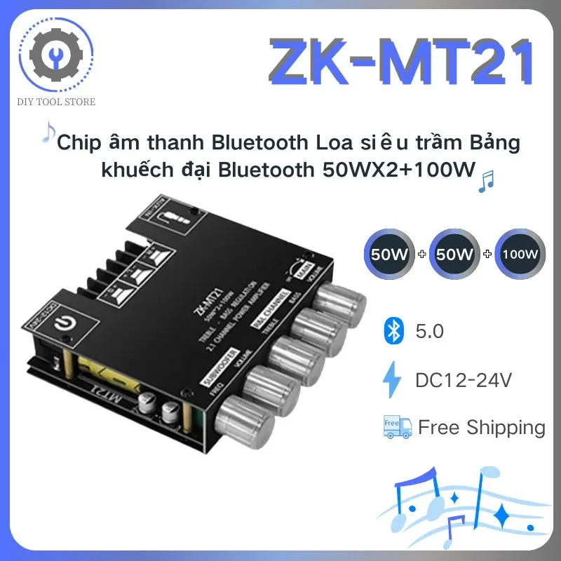 Mạch khuếch đại ZK-MT21 TPA3116 2.1 kênh Bluetooth 5.0