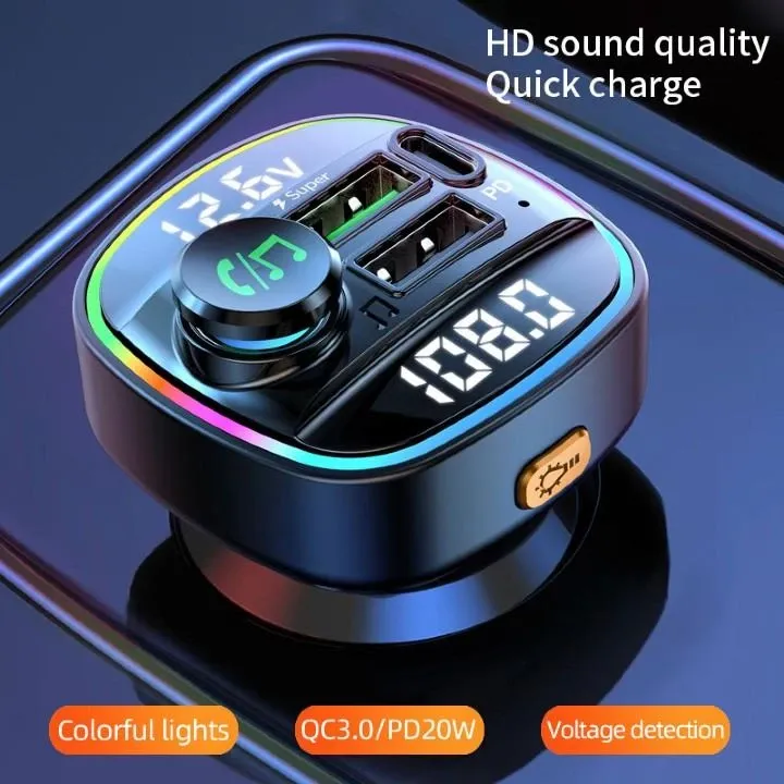 Tẩu Sạc tạo sóng bluetooth nghe nhạc cho xe ô tô không có bluetooth, Hỗ Trợ Sạc Nhanh Các Dòng Máy QC3.0 Và PD cao cấp