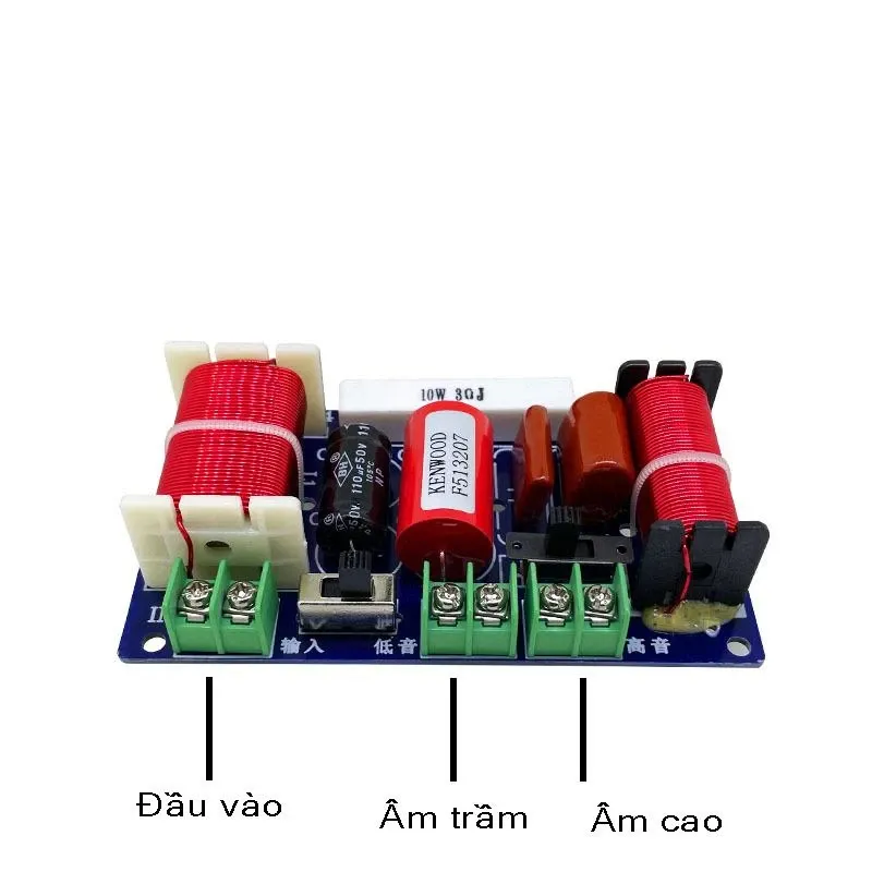 WEAH-204 Mạch phân tần phân tần bass treble âm thanh HIFI công suất 250w có công tắc điều chỉnh âm