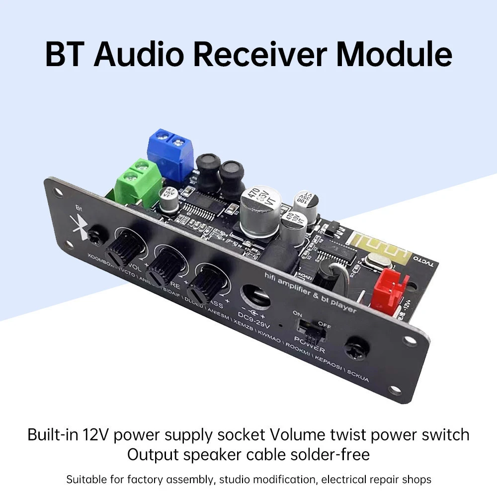 Bảng Khuếch Đại Âm Thanh DC 12V HIFI Cao Bass BT 5.1 Ô Tô Khuếch Đại Mô Đun Bộ Thu Âm Thanh chế loa độ loa