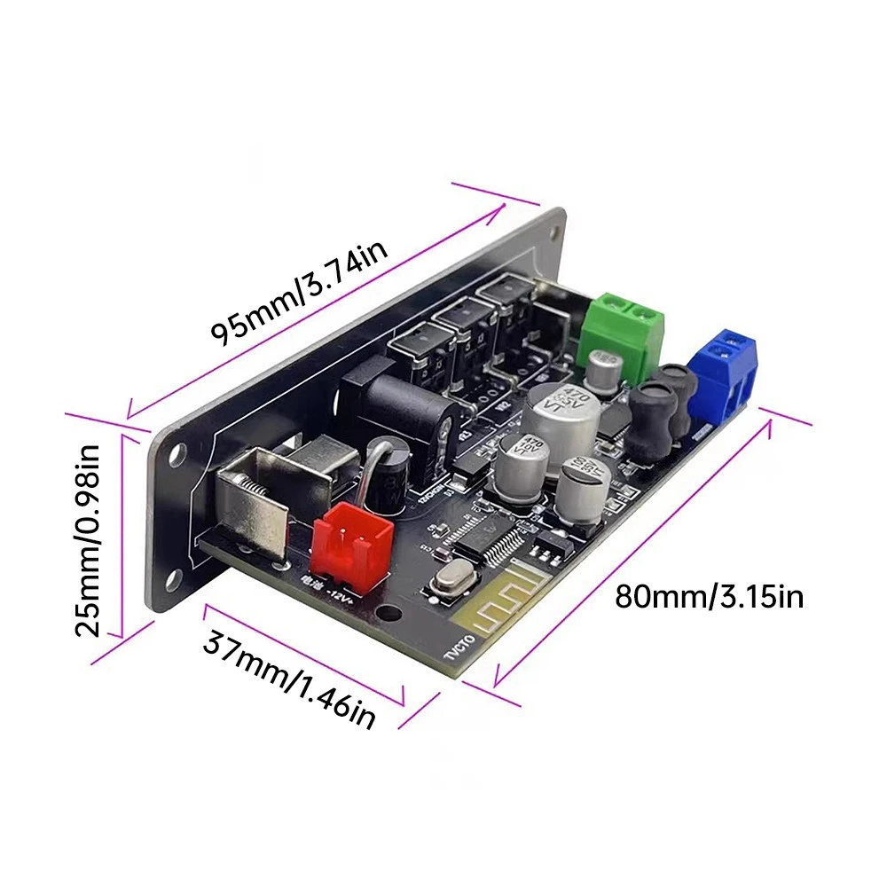 Bảng Khuếch Đại Âm Thanh DC 12V HIFI Cao Bass BT 5.1 Ô Tô Khuếch Đại Mô Đun Bộ Thu Âm Thanh chế loa độ loa