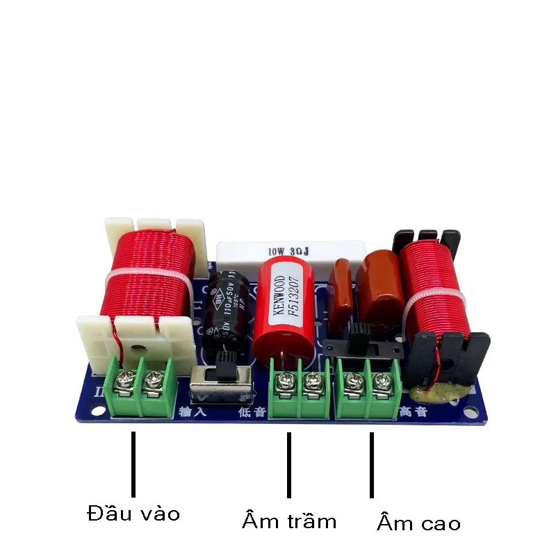 Mạch phân tần WEAH-204 phân tần bass treble âm thanh HIFI công suất 250w có công tắc điều chỉnh âm
