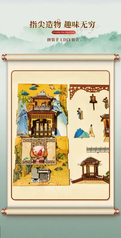 MÔ HÌNH BOOK NOOK CUNG ĐÌNH TRUNG HOA - JIATE HAN PALACE CHUNXIAO