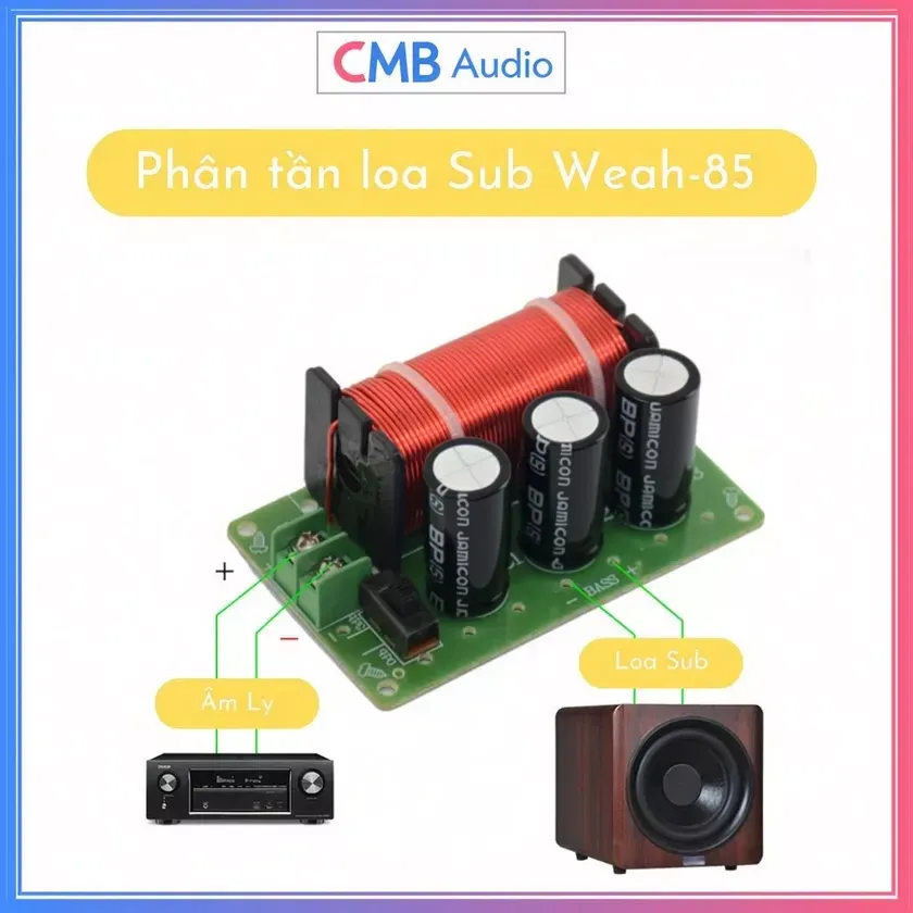 Phân Tần WEAH-85 — Lọc Sub Siêu Trầm 200W, Chống Cháy Loa