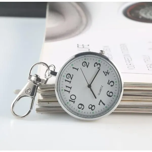 Móc Khóa Đồng Hồ Mini treo cặp xách balo quấn áo thời trang vintage