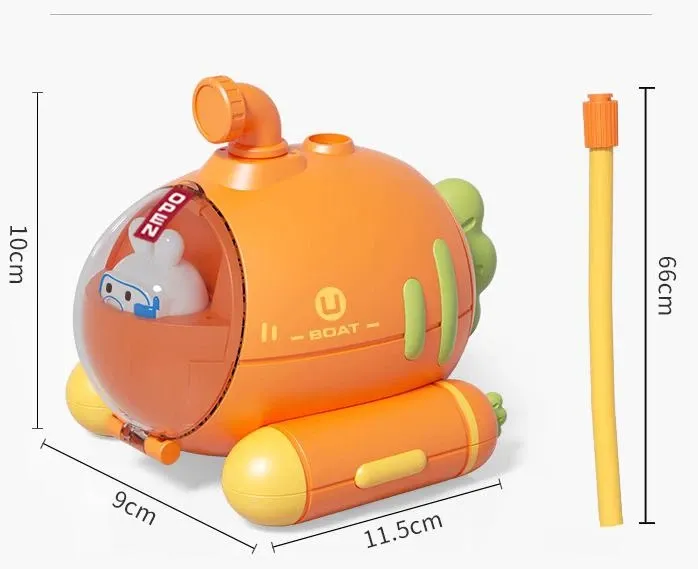 Vòi sen đồ chơi cho bé thỏ tàu ngầm có đủ phụ kiện chất liệu nhựa an toàn ABS