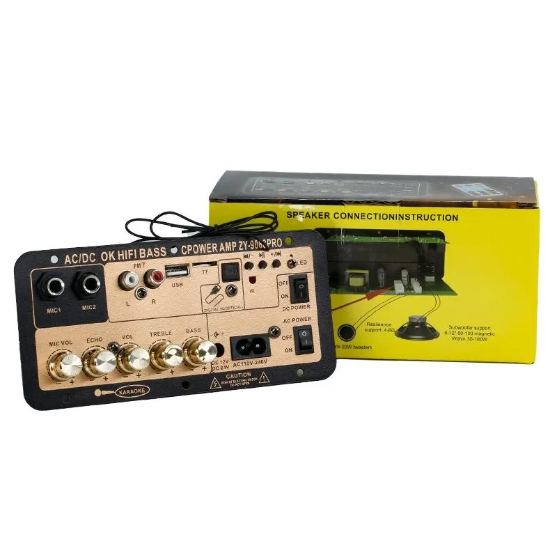 Bo mạch loa karaoke ZY-D9 PRO âm thanh HIFI tích hợp Echo & Reverb karaoke kết nối bluetooth 5.4, optical audio, usb, thẻ nhớ radio FM đủ phụ kiện