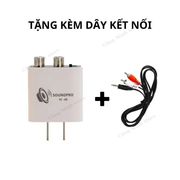 SOUNDPRO YS-06 Bộ thu phát nhạc âm thanh nổi HIFI bluetooth 5.0 phát nhạc 2 thiết bị cùng lúc không sử dụng nguồn khoảng cách xa 20m