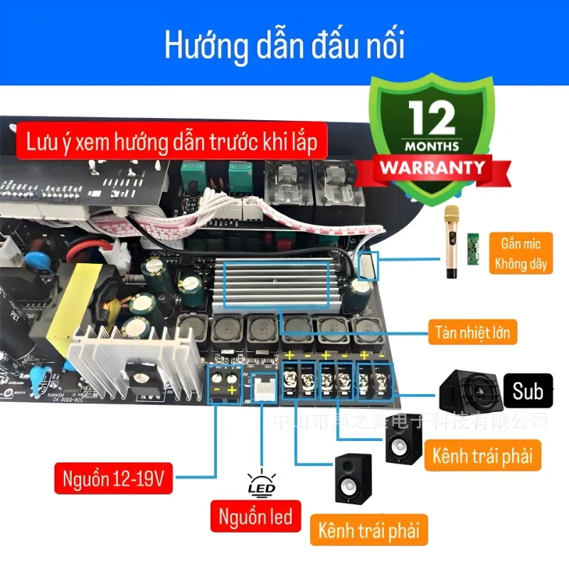 D800 Mạch Âm Thanh 2.1 kênh sub Karaoke Bluetooth, Công Suất 200W Chuẩn Hifi đủ phụ kiện