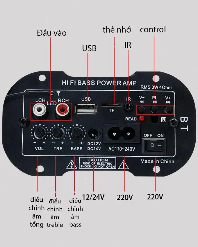 ZY-05 Bo mạch tích hợp loa bluetooth 5.0 nghe nhạc HIFI chuyên dùng đóng loa công suất trung bình nhỏ chỉnh âm thanh chuyên nghiệp Phụ Kiện