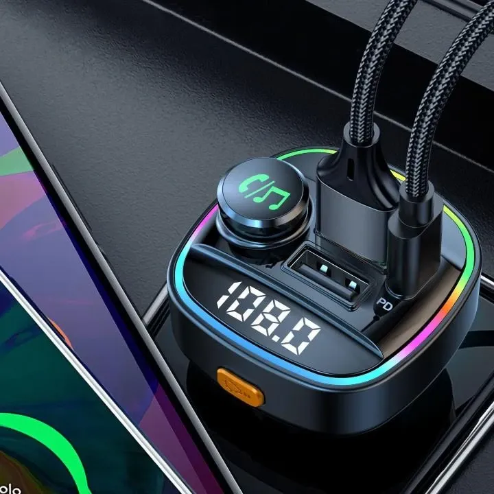 Tẩu Sạc tạo sóng bluetooth nghe nhạc cho xe ô tô không có bluetooth, Hỗ Trợ Sạc Nhanh Các Dòng Máy QC3.0 Và PD cao cấp
