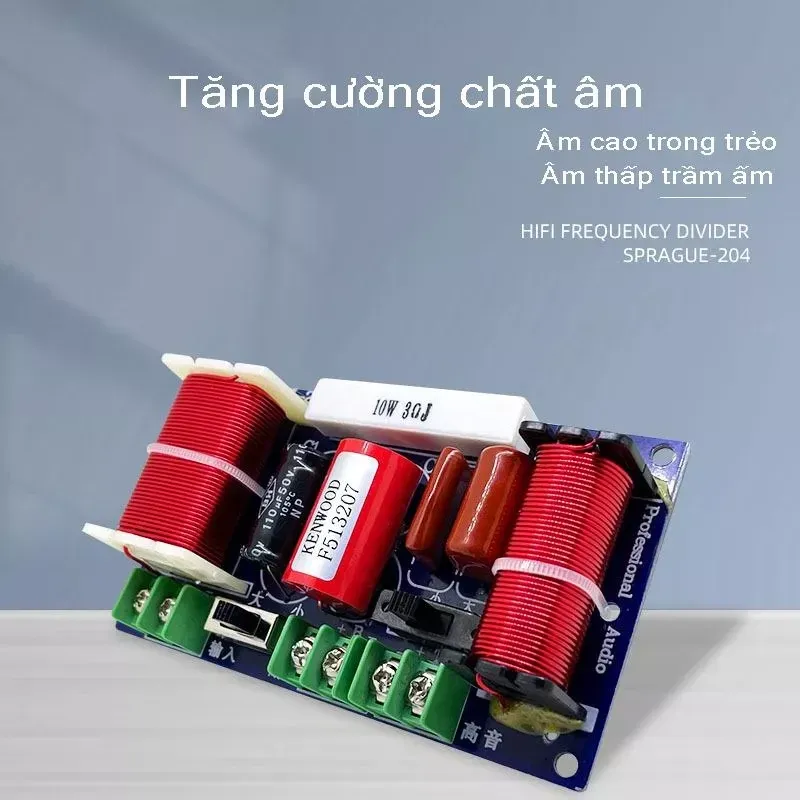 Phân Tần WEAH-204 2 Đường Tiếng — Tách Bass Treble Chuẩn, Bảo Vệ Treble 200W